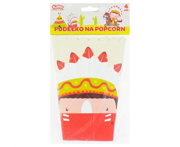 Indiska festpapperspopcornlådor 19 cm, 4 st