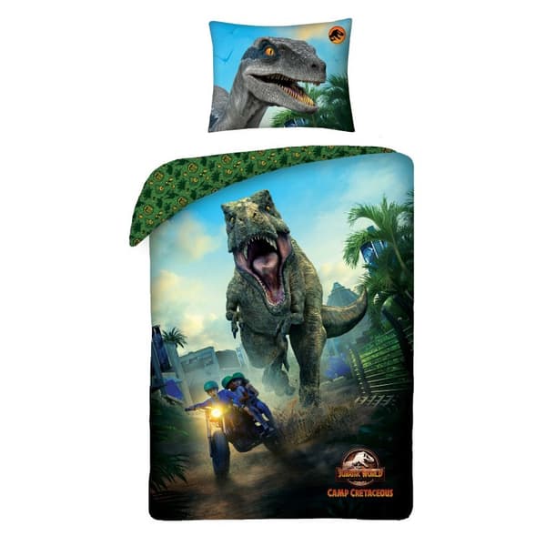 Jurassic World Camp sängöverdrag 140×200 cm, 70×90 cm