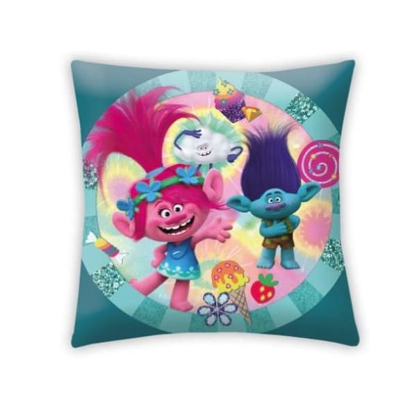 Trolls Shine kudde, dekorativ kudde 40x40 cm