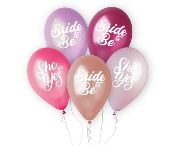 Ballonger för Jungfruavslutning, 5 st, 13 tum (33 cm)