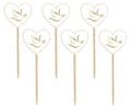 Miniatyrbillede 1 af 2: Set med 6 dekorativa stickor med hjärtan i Love Dove-design