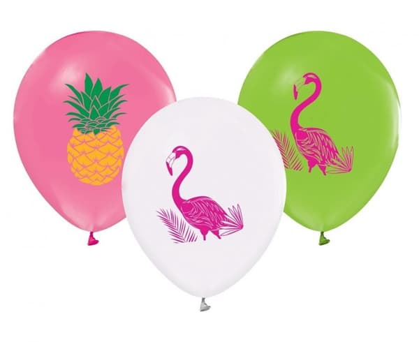 5-pack Flamingo Sommarluftballonger, 30 cm (12 tum)