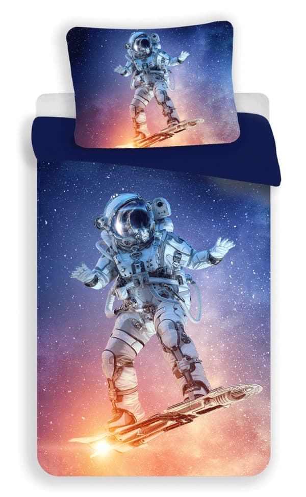 Astronaut Surf sängkläder 140×200 cm, 70×90 cm mikrofiber
