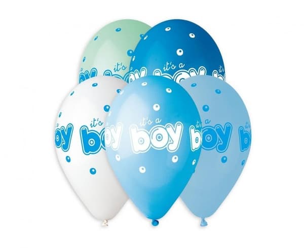 Baby It's a Boy-ballong, 5 stycken, 33 cm (13 tum)