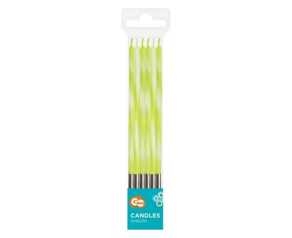 Födelsedagsljus Sats 6 st - Limegrön Färg Candy Green