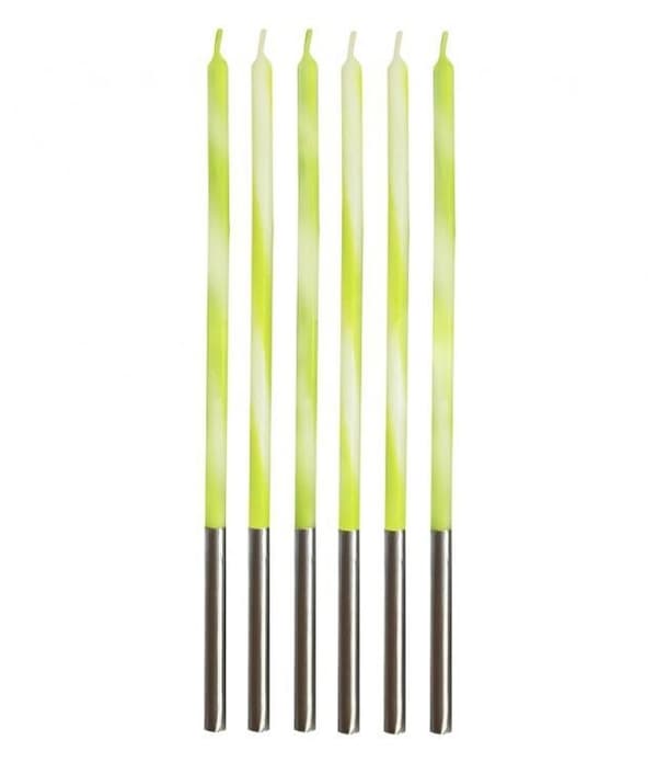 Födelsedagsljus Sats 6 st - Limegrön Färg Candy Green