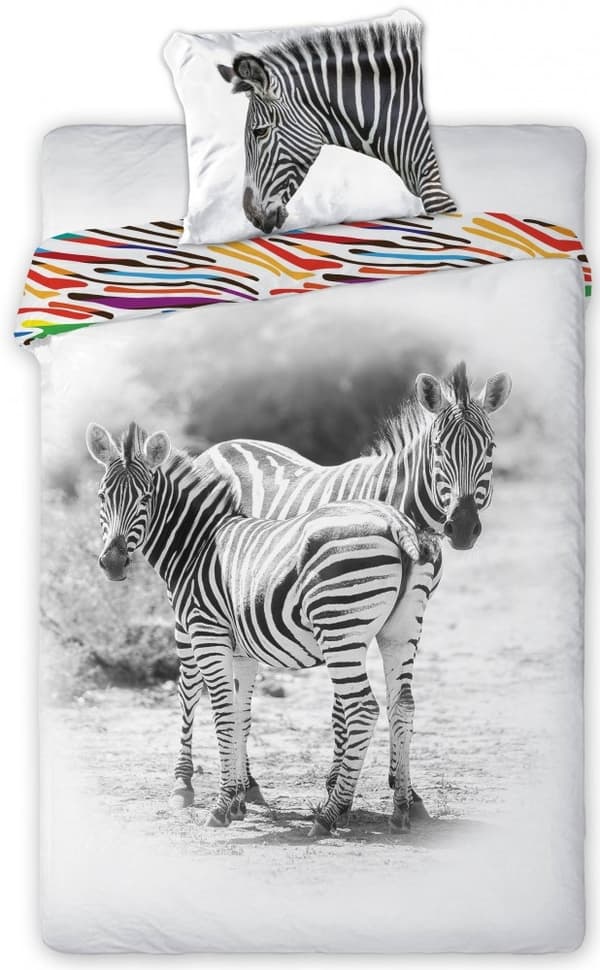 Sängkläder Zebra Wild 140×200 cm, 70×90 cm