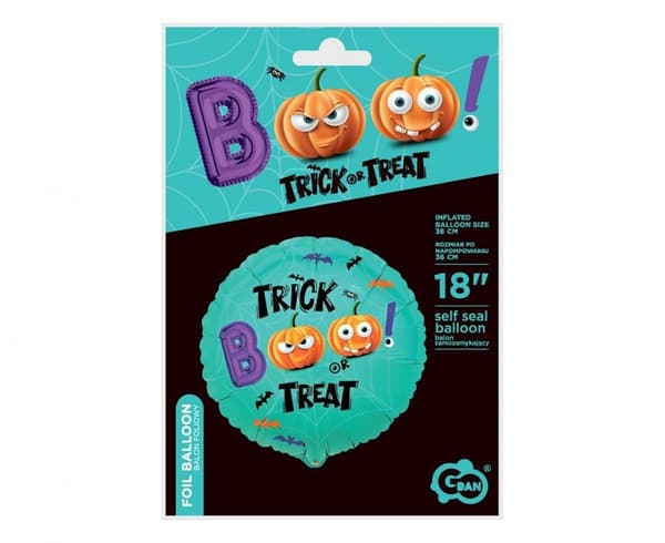 Halloween Boo folieballong 36 cm