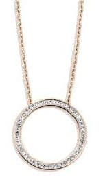 Victoria halsband i roségold med vit sten