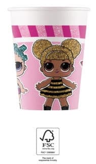 LOL Surprise Glitterati pappersmuggar 8 st 200 ml FSC