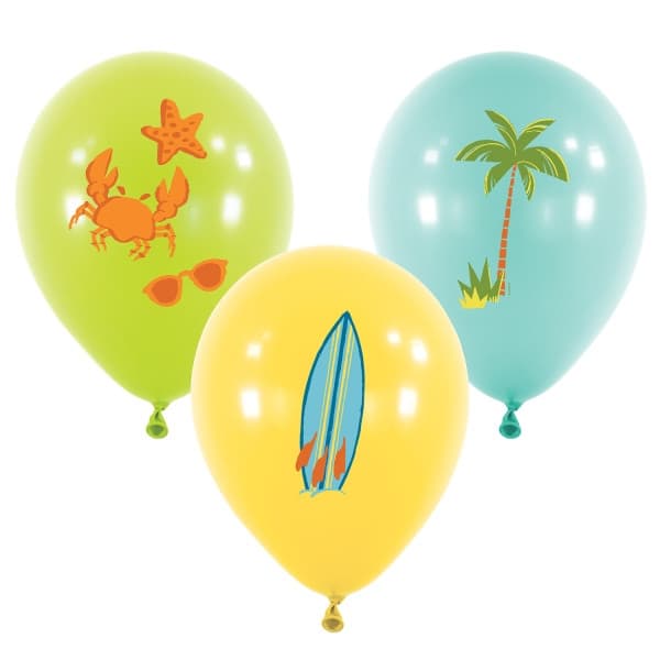 Ballonger Summer Surf Party, 6 st 11 tum (22,8 cm)