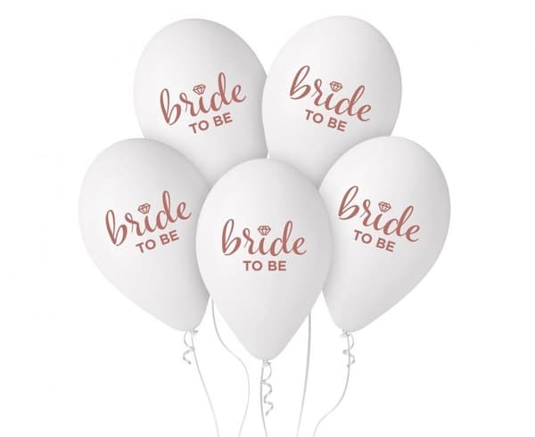 Ballongset "Happy Birthday Bride To Be", 5 stycken 13 tum (33 cm)