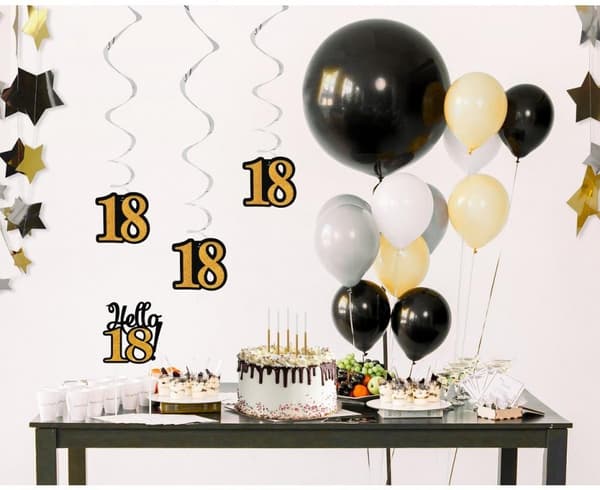 B&C 18-års Födelsedagsband Dekorationsset - 3-pack