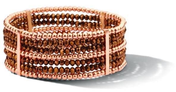 Victoria Brown roséguld färgad armband med stenar