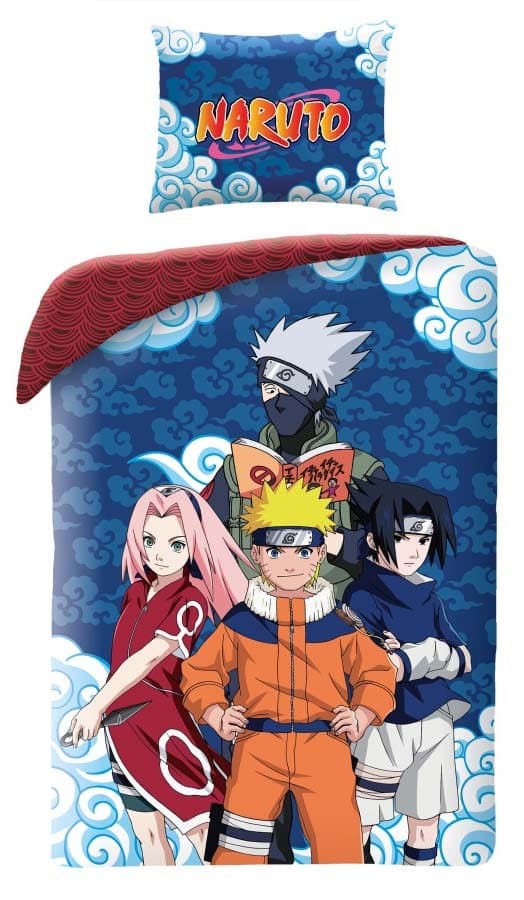Naruto sängöverdrag 140×200 cm, 70×90 cm