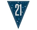 Miniatyrbilde 2 av 3: Happy Birthday Blue 21 Bunting 274 cm