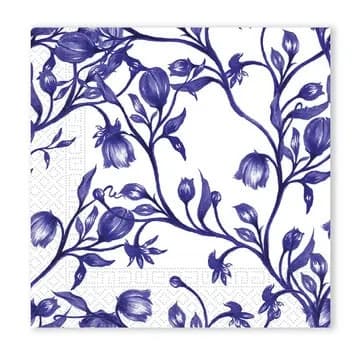 Blå porslinsblommor 20 st servetter 33x33 cm