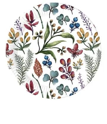 Blomsterörter Pappersfat 23 cm 8 st