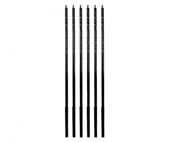 Ombre Silver Glitter Tårtljus, 6-pack Silver Tårtljusset