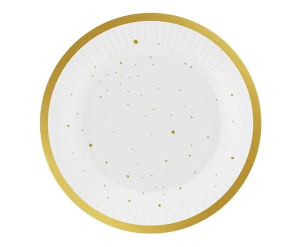 Fira Guld Pappersfat 18 cm 6 st