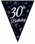 Miniatyrbilde 2 av 3: B&C Happy Birthday 30 Banner Garland 270 cm
