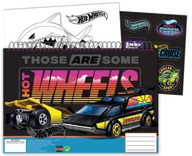 Hot Wheels Flame Runner A/4 spiralblock med 40 ark och klistermärken