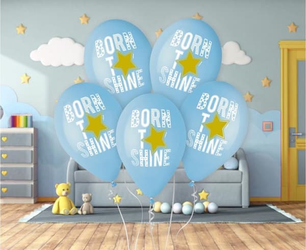 Baby Born to Shine Blåballong, 5 st 13 tum (33 cm)