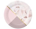 Miniatyrbild 1 av 2: Chic Rosa Pappersfat 18 cm 6 st