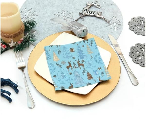Julgod Jul Vinterservetter 20 st 33x33 cm