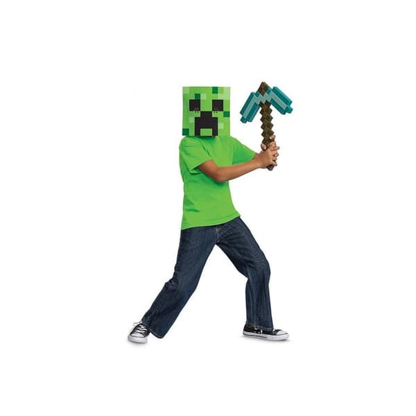Set med pickaxe och mask i Minecraft