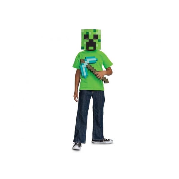 Set med pickaxe och mask i Minecraft