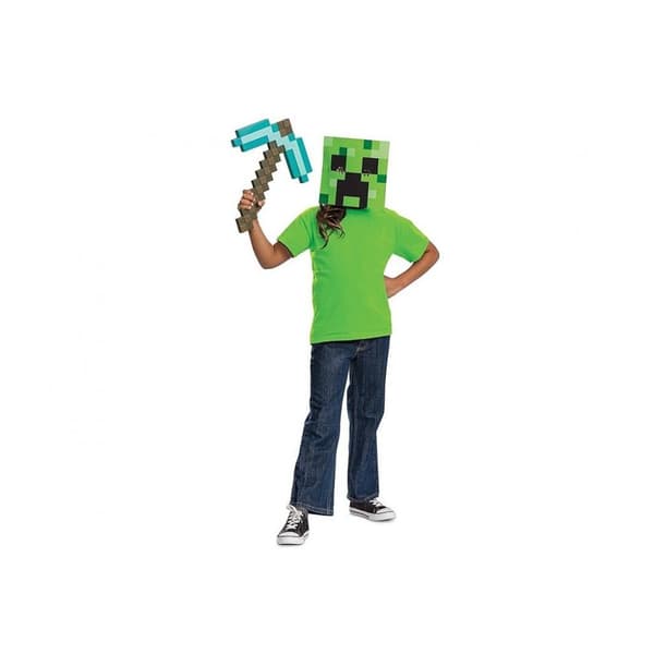 Set med pickaxe och mask i Minecraft