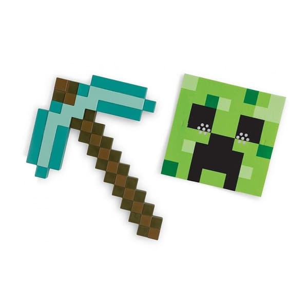 Set med pickaxe och mask i Minecraft