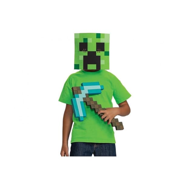 Set med pickaxe och mask i Minecraft