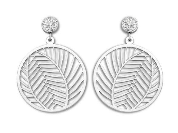 Örhängen med mönster av Victoria Silver Leaf