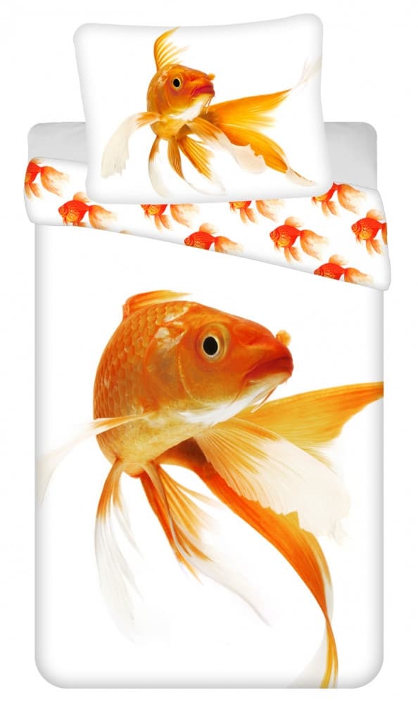Fisk Golden Sängkläder Set 140×200 cm, 70×90 cm