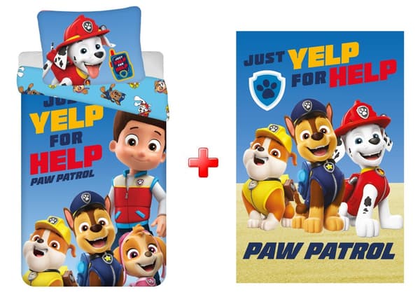 Paw Patrol sängkläder och fleecetröja set