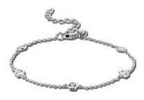 Victoria, silverfärgad stenarmband