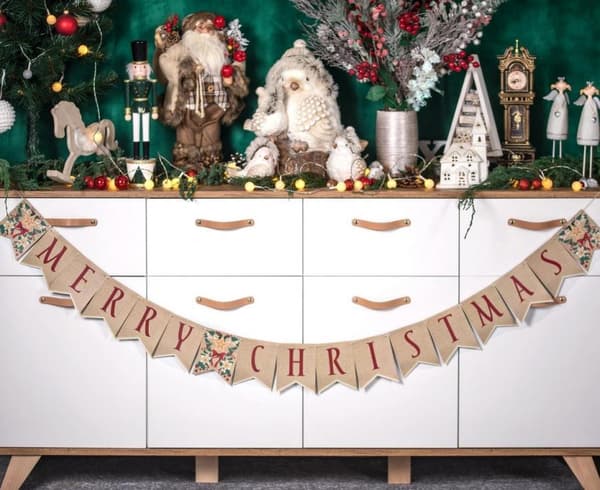 Merry Christmas Brown-felirat 250 cm