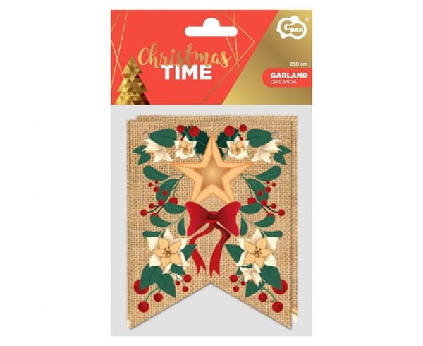 Merry Christmas Brown-felirat 250 cm