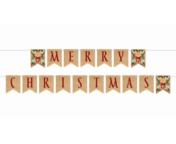 Merry Christmas Brown-felirat 250 cm