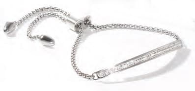 Victoria silverfärgad armband med vita stenar