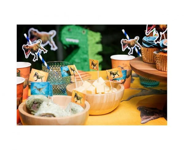 Dekorativa T-Rex-pinnar, 24-pack