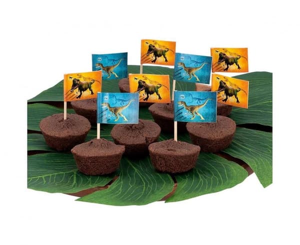 Dekorativa T-Rex-pinnar, 24-pack