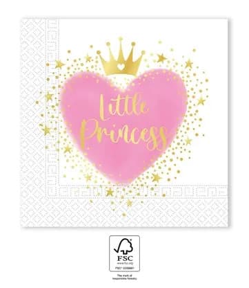 Nappar Princess Little Princess 20 st 33x33 cm FSC