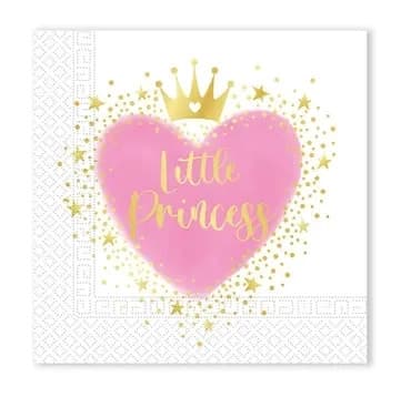 Nappar Princess Little Princess 20 st 33x33 cm FSC