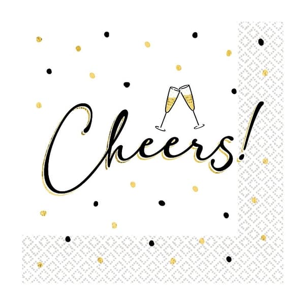 Cheers servetter, set om 16, 33x33 cm