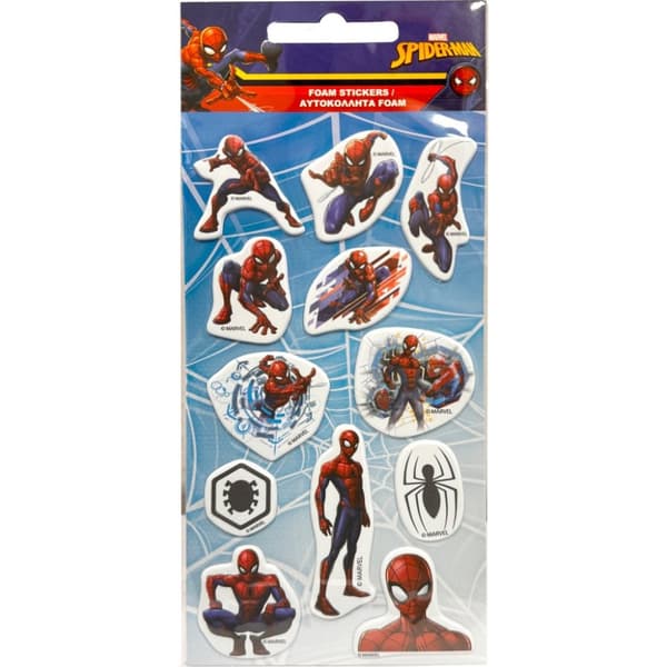 Spiderman mjuka skumklistermärken set