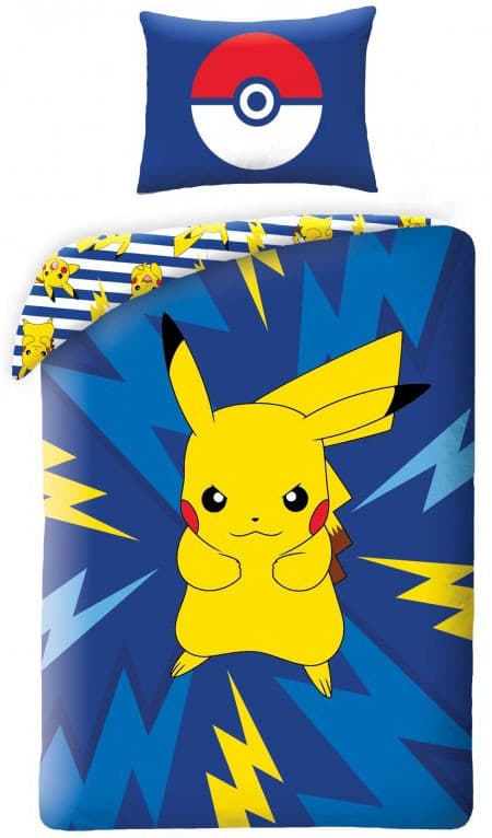 Pokémon Pika-Power täckbädd 140×200 cm, 70×90 cm