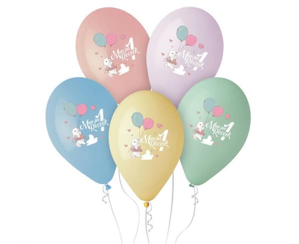 Glada födelsedagsmamman, Första födelsedagen Ballong, 5 st 13 tum (33 cm)
